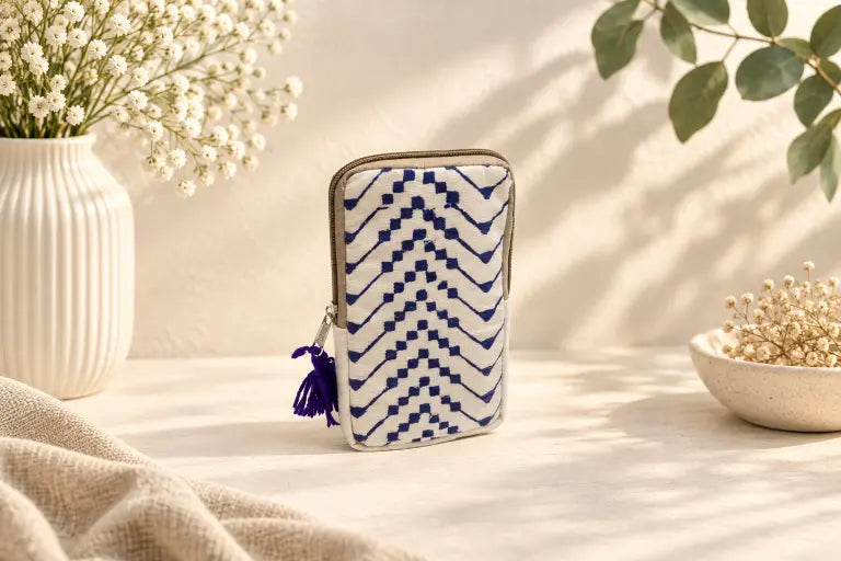 BLOCKPRINTED HANDY POUCH