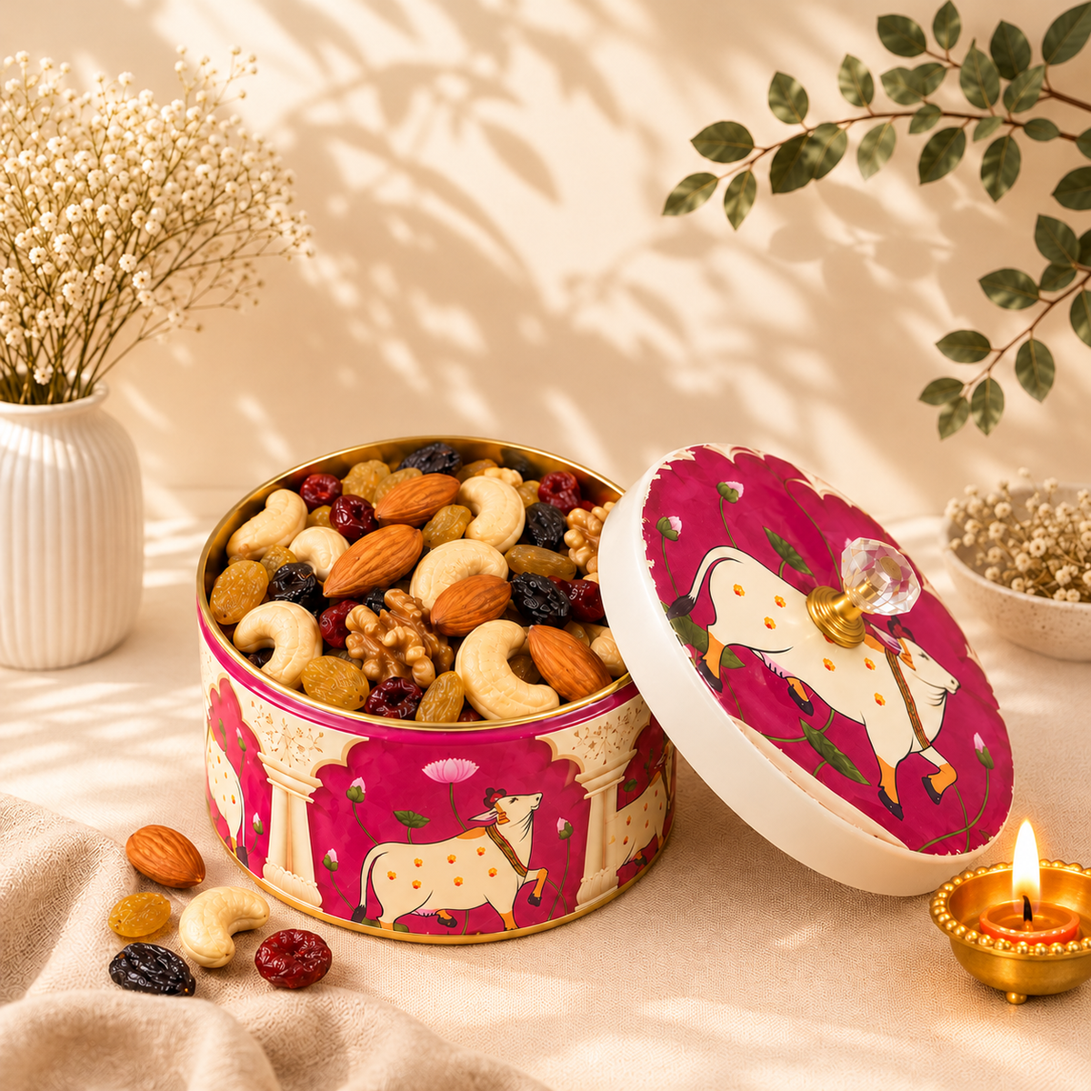 Pichwai dry fruit box