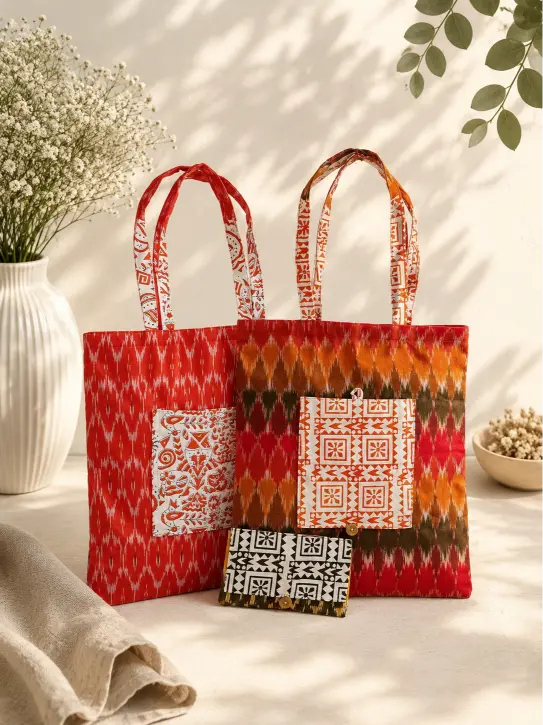 Fold & Go Ikkat Bag