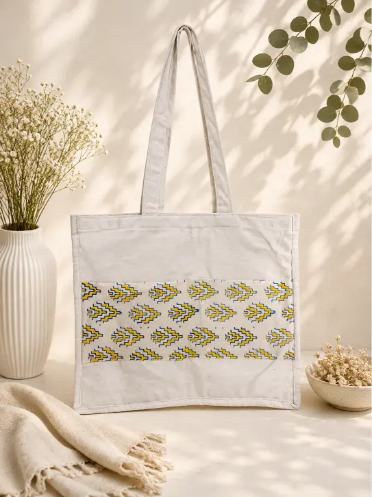 Hand Block Print Art Bag