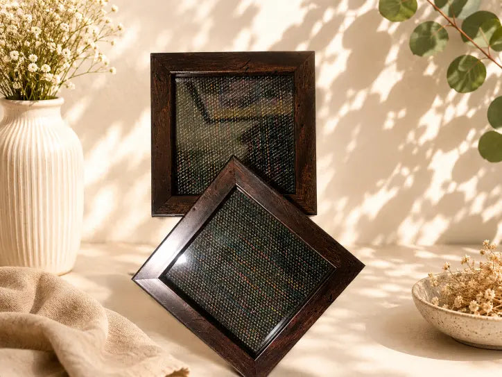 Hand Woven Coaster Pair