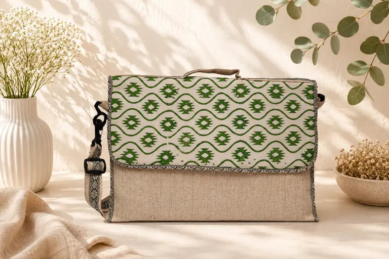 Laptop Bag - Block Printed