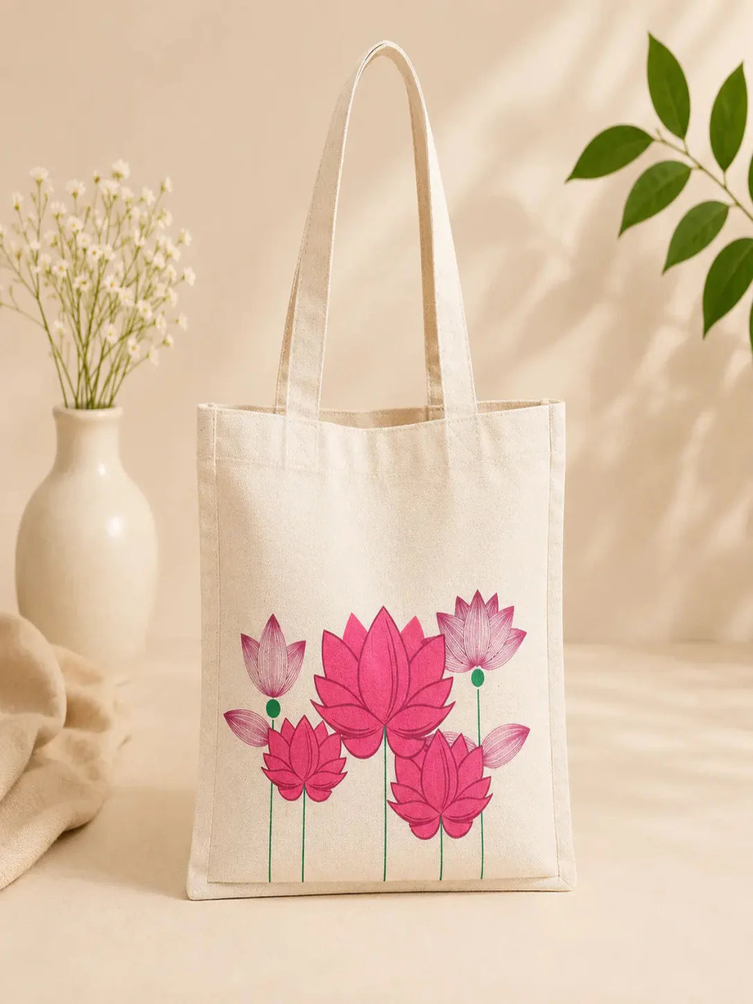 Lotus Bloom Print Bag