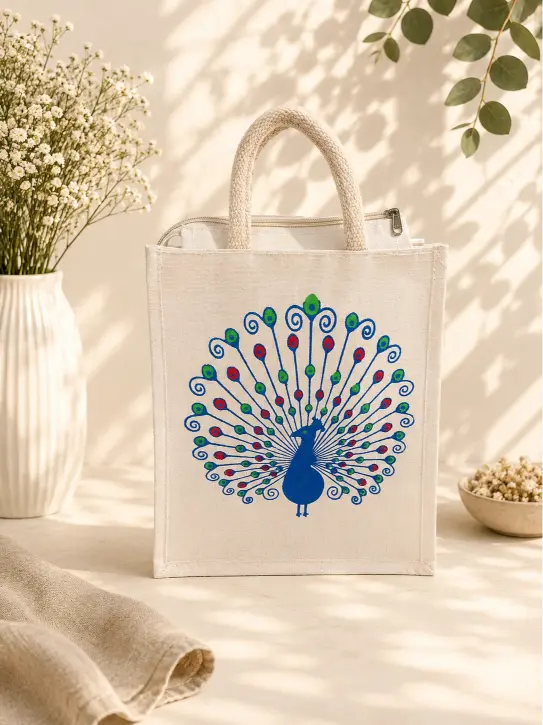 Peacock Print Bag