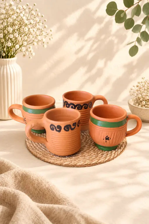 Terracotta Teacup Pair - 100ml