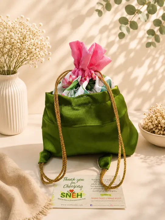 Vrindavan Satin Duo Potli