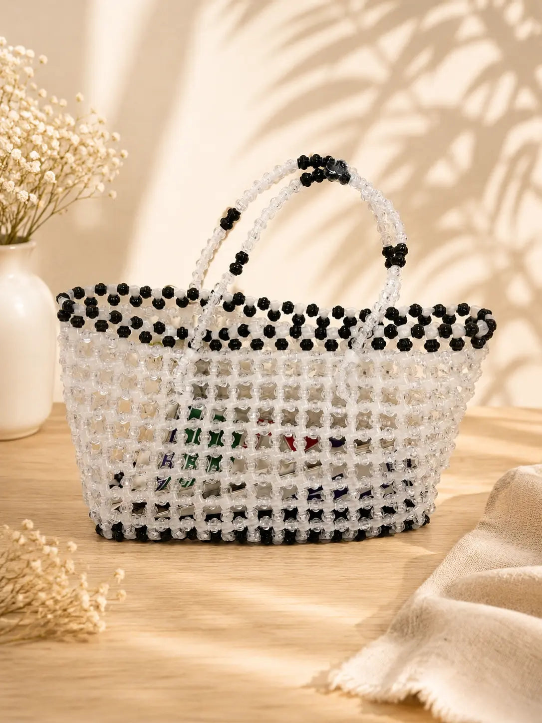 Wire Basket Crystal Beads