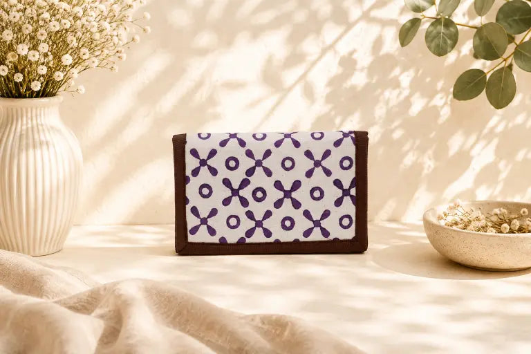 Block Printed Card Wallet