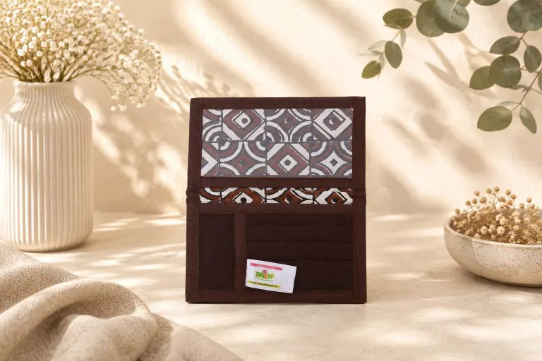 Block Printed Card Wallet