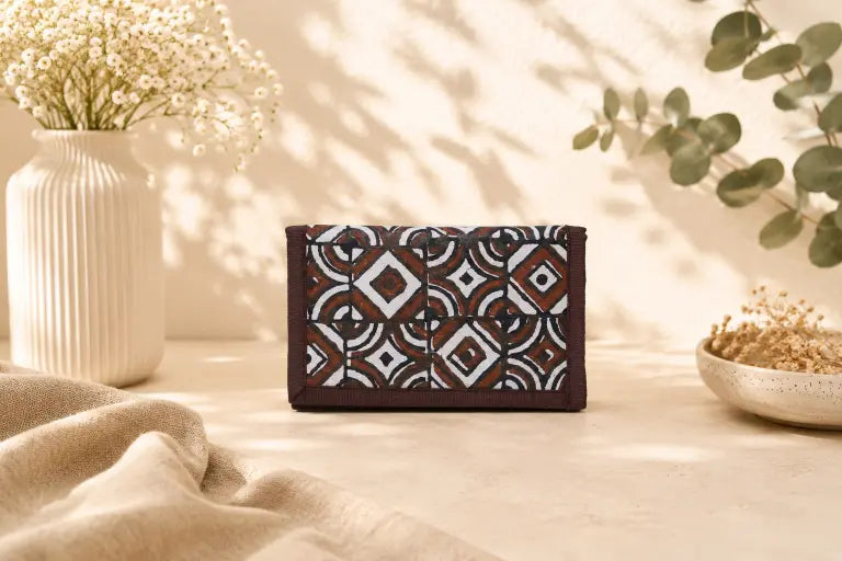 Block Printed Card Wallet