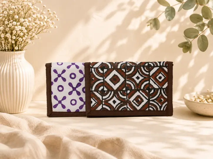 Block Printed Card Wallet