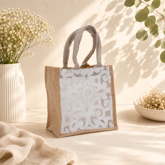 Lace n Jute Thambulam Bag